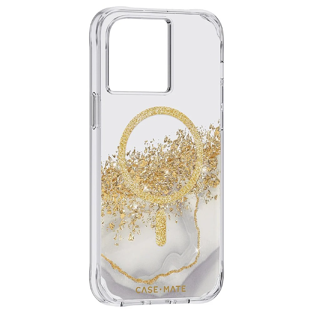 Case-Mate Antimicrobial Hardshell Case (MagSafe) - Karat Marble - iPhone 14 Pro Max - Image 2