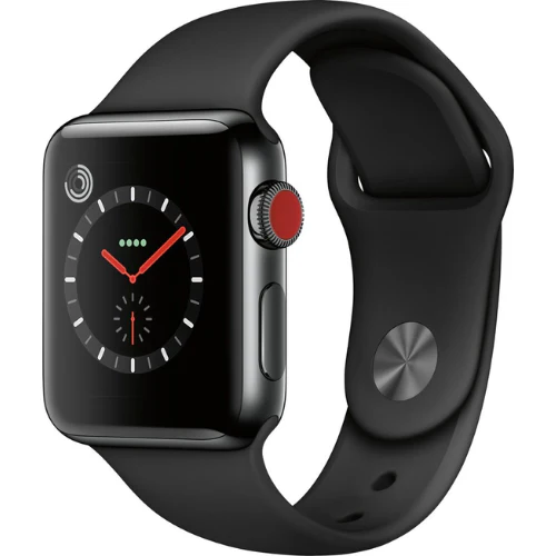 Apple Watch Series 3 38MM (GPS + Cellular) - Space Black Stainless Steel - Image 2