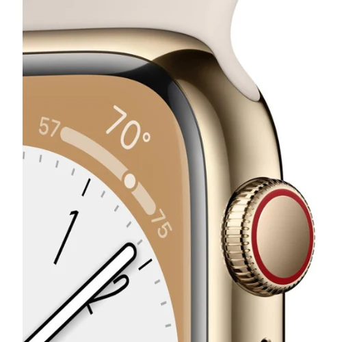 Apple Watch Series 8 41MM (GPS + Cellular) - Gold Stainless Steel - Image 3