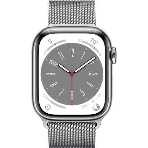 Apple Watch Series 8 45MM (GPS + Cellular) - Silver Stainless Steel - Image 2