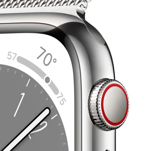 Apple Watch Series 8 45MM (GPS + Cellular) - Silver Stainless Steel - Image 3